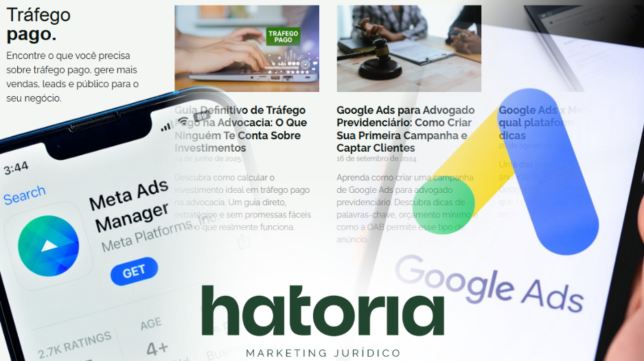 Meta Ads ou Google Ads + Artigo de Blog: uma das estratégias de campanhas validadas.
